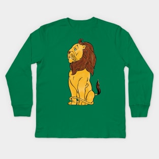 Vintage Lion from the Wizard of Oz Kids Long Sleeve T-Shirt